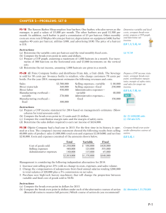 CVP Analysis Problems: Break-Even & Margin of Safety