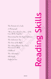 Hornbill Coursebook: The Portrait of a Lady & Reading Skills