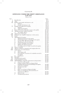 Theft Ordinance (Cap 210) Offences: A Legal Chapter