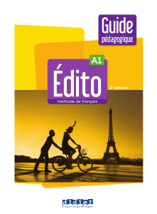 Guide p&eacute;dagogique &Eacute;dito A1 Fran&ccedil;ais