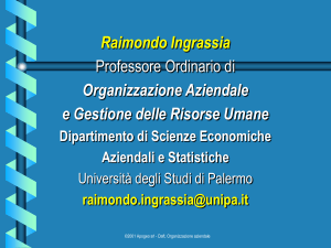Organizzazione Aziendale: Presentazione Concetti Base