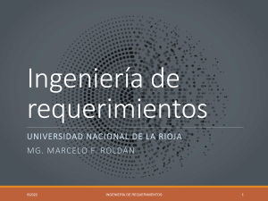 Ingenier&iacute;a de Requisitos: Funcionales y No Funcionales