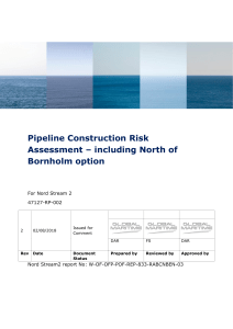 Nord Stream 2 Pipeline Construction Risk Assessment