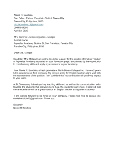 English Teacher Cover Letter - Nicole Bandiola