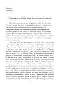 Ambiwalencja w pedagogice: Wsp&oacute;łczesne problemy filozoficzne