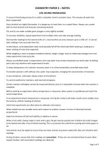 Chemistry Paper 5 Notes: Life-Saving Knowledge