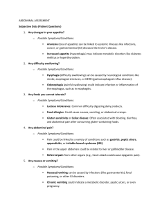 Abdominal Assessment Guide: Subjective & Objective Data
