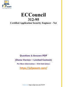 CASE .Net Exam: Questions & Answers PDF for Application Security
