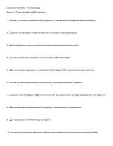 Examen de Fonoaudiología: Evaluación del Lenguaje y Fonología