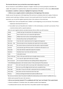 English Grammar: Inversion Structures Explained