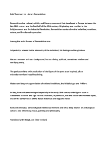 Literary Romanticism: Summary of Key Themes & Italian Influence
