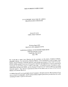 Drug Gang Economics: Financial Analysis of a Street Gang