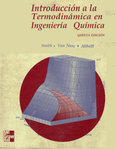 Termodin&aacute;mica en Ingenier&iacute;a Qu&iacute;mica, 5a Ed.