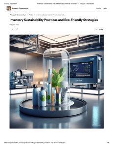 Inventory Sustainability & Eco-Friendly Strategies