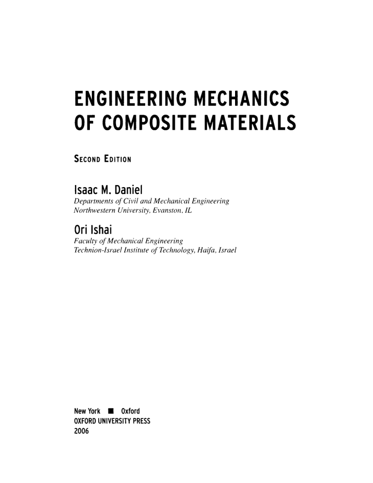 Engineering Mechanics of Composite Materials Textbook