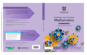 Cambridge Lower Secondary Mathematics Workbook 8