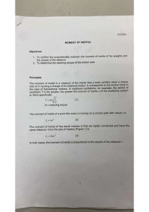 Moment of Inertia Lab: Physics Experiment