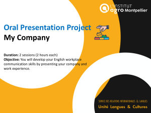 Company Presentation Project: English Workplace Skills