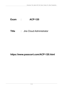ACP-120 Jira Cloud Administrator Exam Dumps