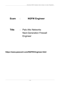NGFW Engineer Exam Dumps: Palo Alto Networks Certification