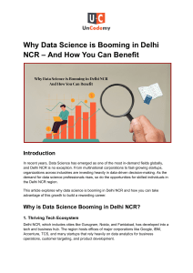 Data Science Boom in Delhi NCR: Opportunities & Benefits