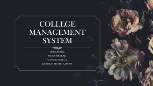 College Management System Presentation