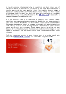 2D Echocardiography: Heart Ultrasound Test Explained