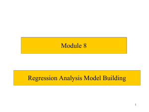Regression Analysis Model Building Presentation