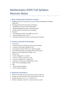 Mathematics EOYE Revision Notes