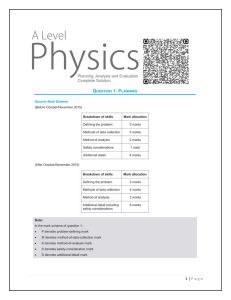 Physics Paper 5 Question 1 Template