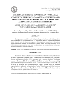 AChE Inhibitors: Synthesis, Docking, and Kinetic Study