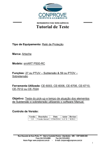 Tutorial de Teste do Rel&eacute; de Prote&ccedil;&atilde;o Arteche smART P500-RC