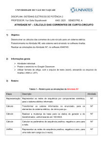 Atividade Cálculo Corrente de Curto-Circuito