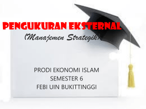 Pengukuran Eksternal dalam Manajemen Strategis
