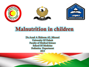 Malnutrition in Children: Definition, Classification & Treatment