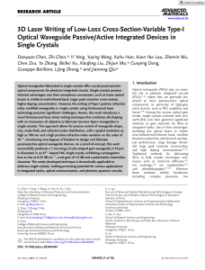 3D Laser Writing of Optical Waveguides in Single Crystals