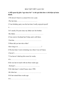 English Grammar Exercises: Sentence Transformation