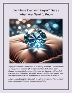 First-Time Diamond Buyer's Guide: 4Cs, Budget, & More