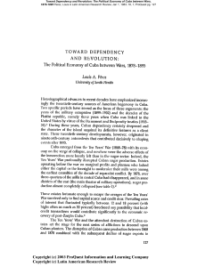 Toward Dependency and Revolution
