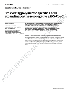 SARS-CoV-2 T Cells: Polymerase-Specific Response & Abortive Infection