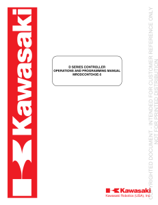 Kawasaki D Series Controller Operations Manual