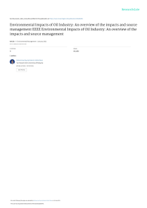 Environmental Impacts of Oil Industry: An Overview