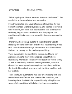 The Time Travel: A Short Story of Time Travel and Consequences