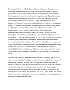Teaching Philosophy: Indigenous Voices & Sustainability