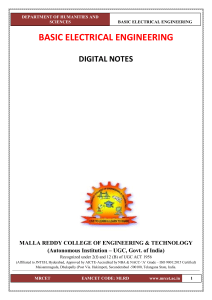 Basic Electrical Engineering Digital Notes