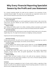 Profit & Loss Statement: A Financial Reporting Specialist's Guide