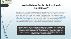 Delete Duplicate Invoices in QuickBooks: A Step-by-Step Guide