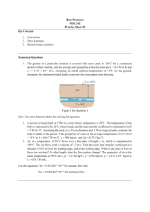 Rate Processes Practice Sheet: Convection & Heat Transfer