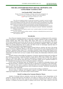 Retail Crowding & Consumer Satisfaction: Economics & Management