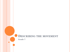 Describing Movement: Grade 7 Presentation